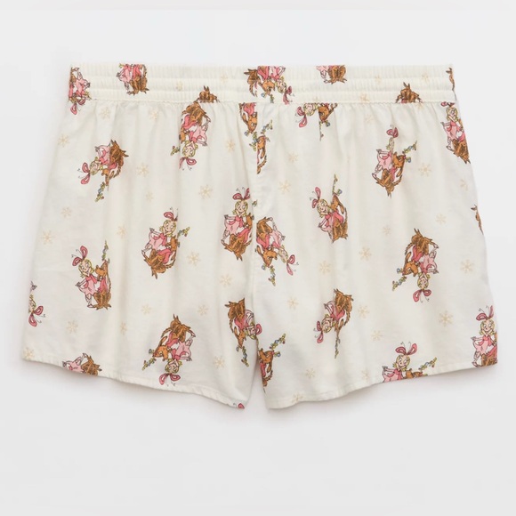 Aerie NWT Cindy Lou Off Duty Flannel Boxer - Picture 4 of 7